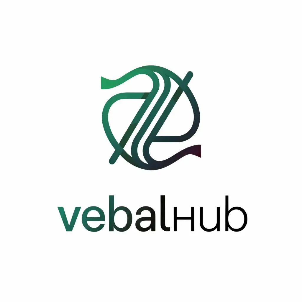 a logo design,with the text "Verbal Hub", main symbol:connection,Moderate,be used in Education industry,clear background