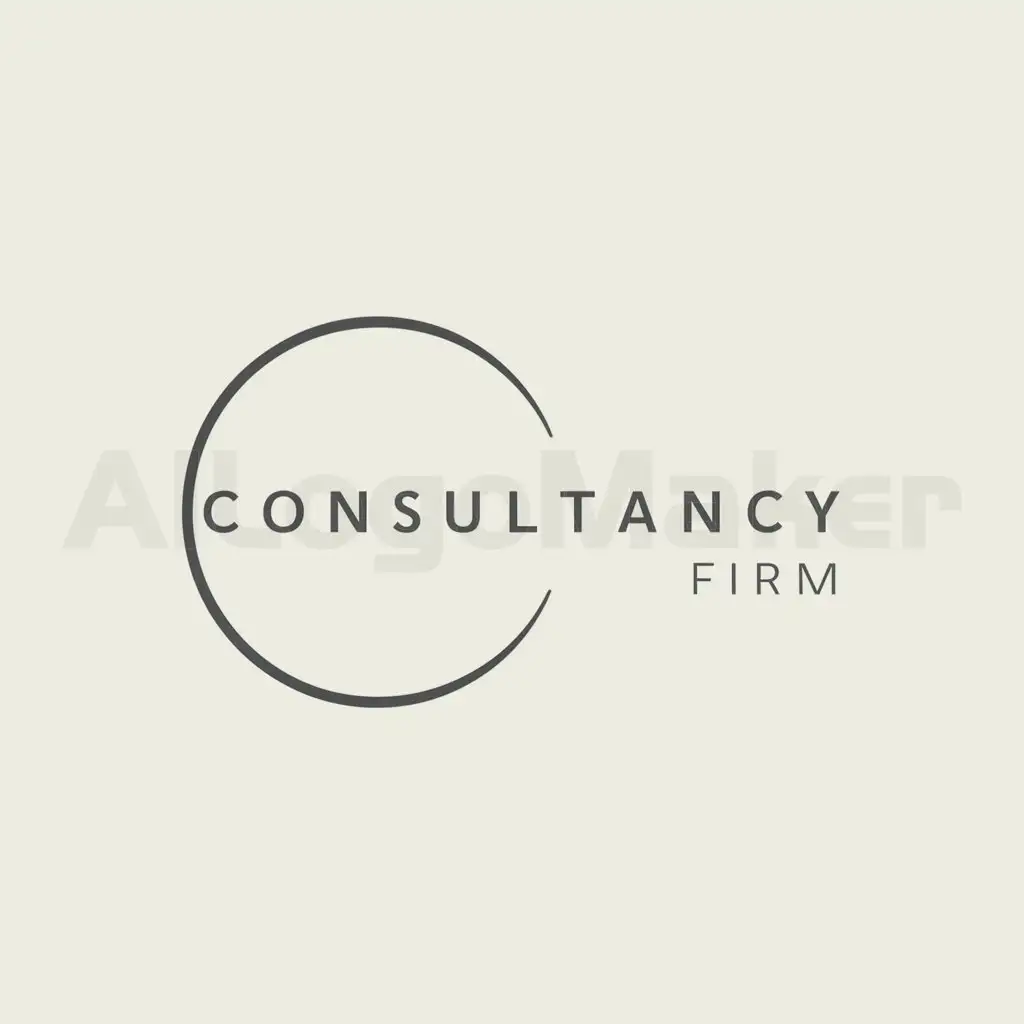 a logo design,with the text "Consultancy Firm", main symbol:Circle,Moderate,be used in Education industry,clear background