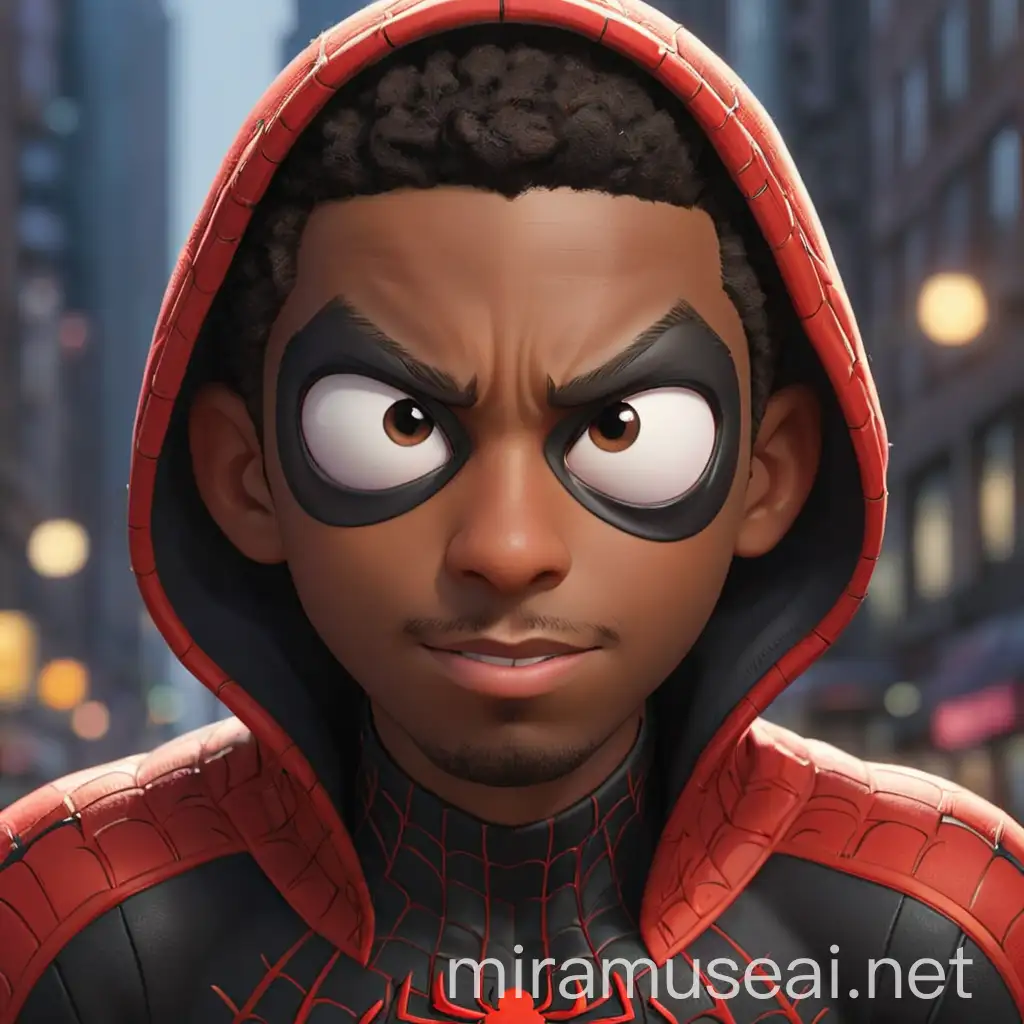 Miles Morales SpiderMan Emoji Dynamic Superhero in Animated Expression
