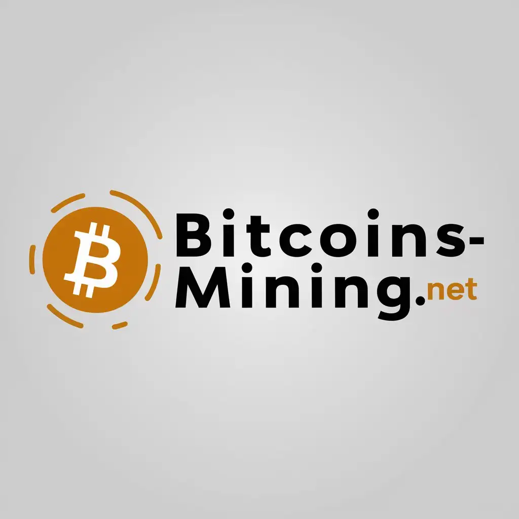 a logo design,with the text "Bitcoins-Mining.net", main symbol:All about cryptocurrencies,Moderate,be used in Finance industry,clear background