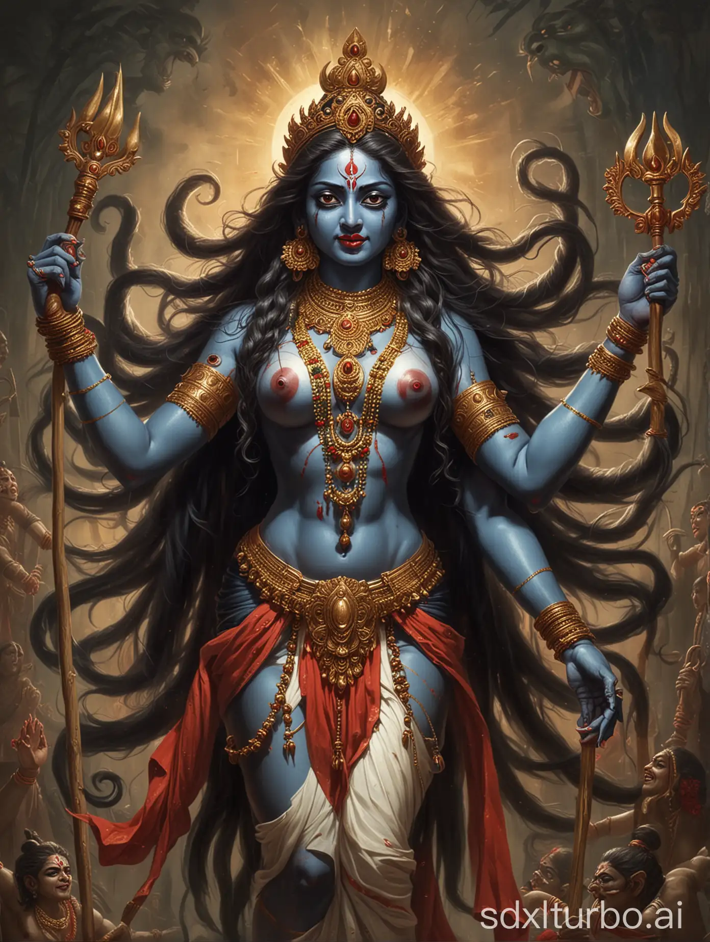 Indian-Hindu-Goddess-Maa-Kali-Statue