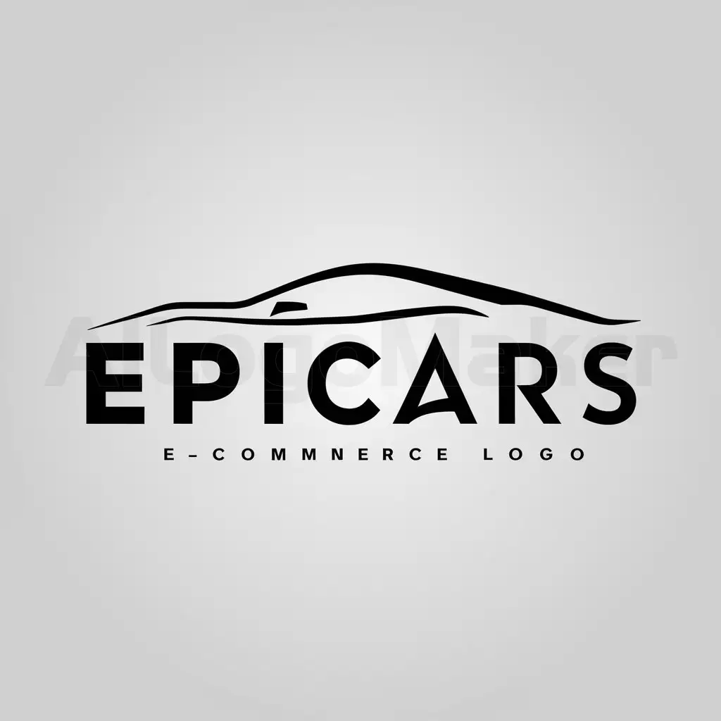 a logo design,with the text "EpiCars", main symbol:car, internet, e-comemrce,Minimalistic,be used in e-commerce industry,clear background