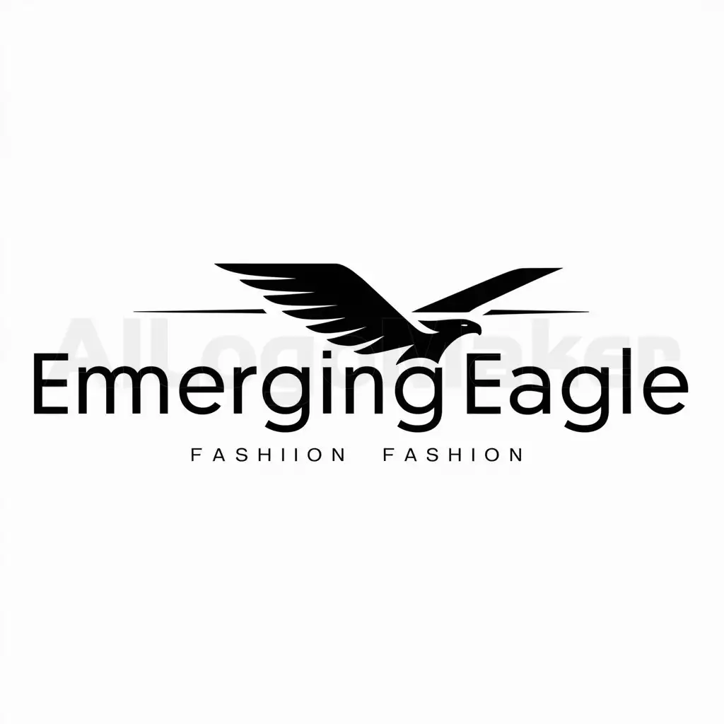 a logo design,with the text "emergingeagle", main symbol:soaring eagle, simple, grand, fashion,Minimalistic,be used in Others industry,clear background