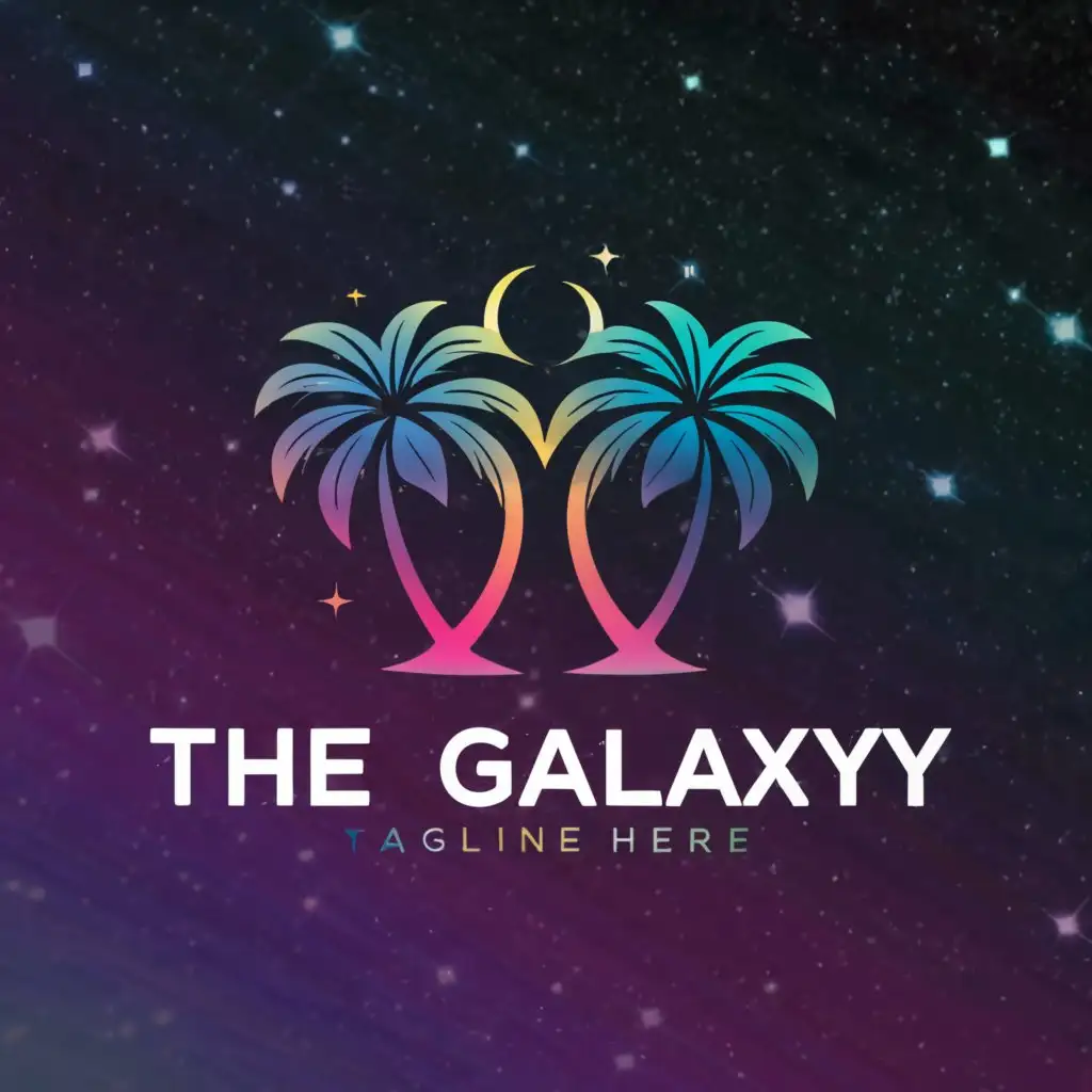 LOGO-Design-For-The-Galaxy-Elegant-Galaxy-Palm-Trees-for-Beauty-Spa-Branding