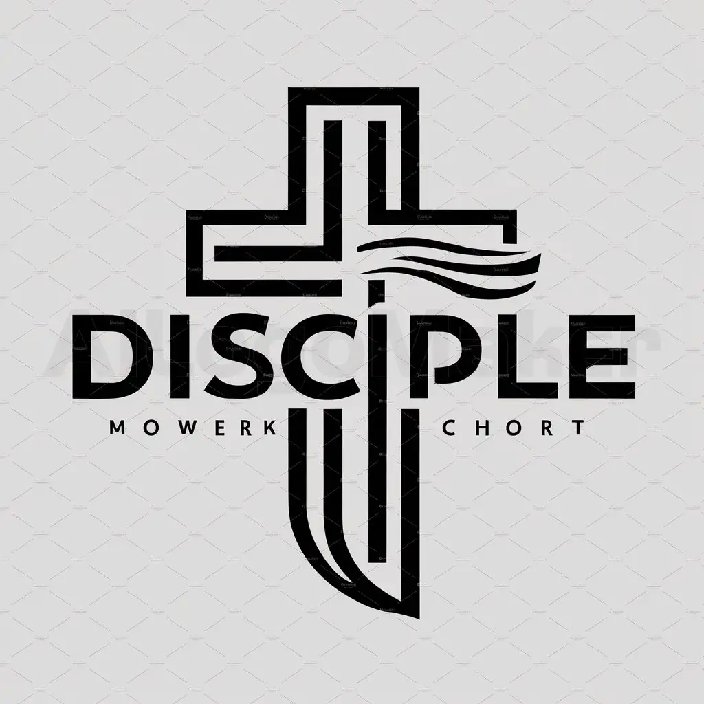 a logo design,with the text "DISCIPLE", main symbol:The Cross of Jesus Christ,complex,clear background