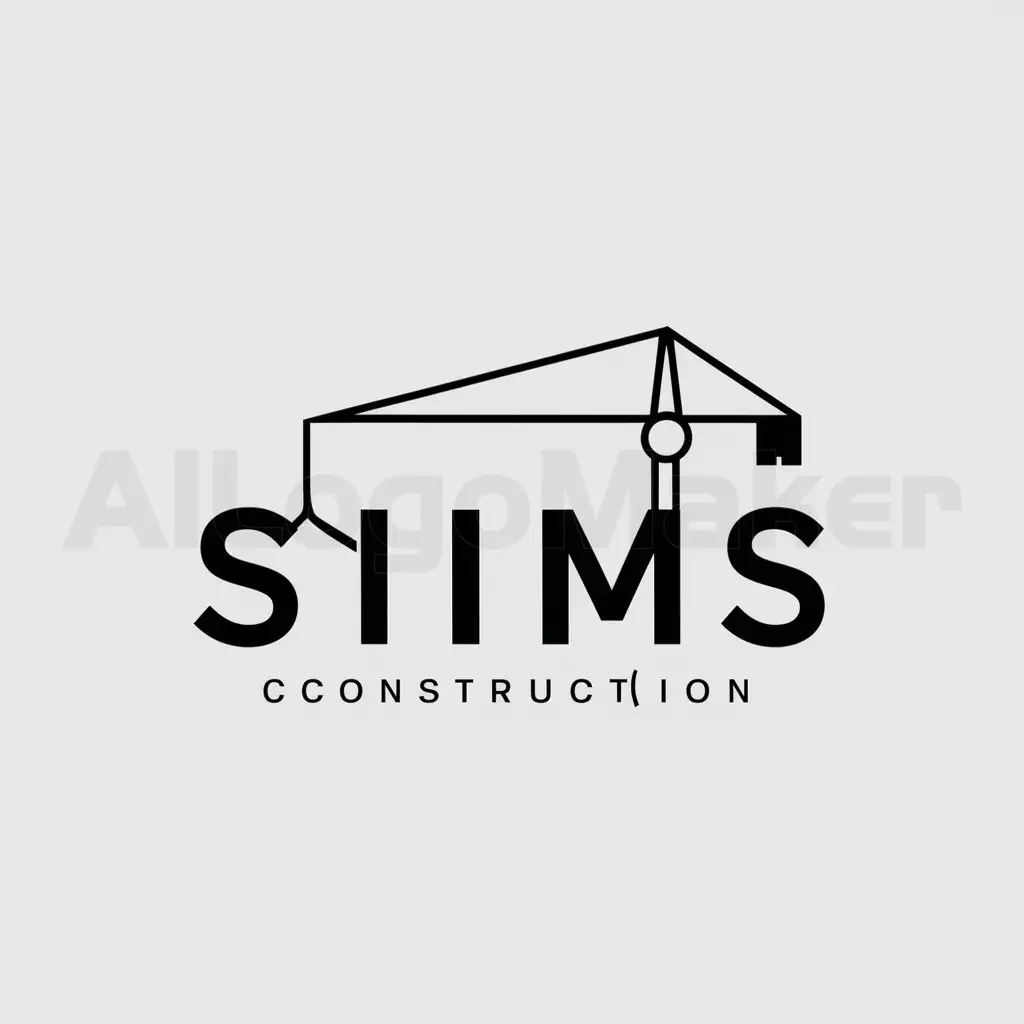 a logo design,with the text "SIIMS", main symbol:constructora,Moderate,be used in Construction industry,clear background