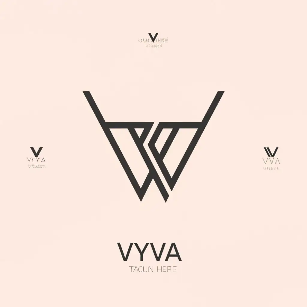 a logo design,with the text "VyVa", main symbol:V,Moderate,be used in cloth brand  industry,clear background