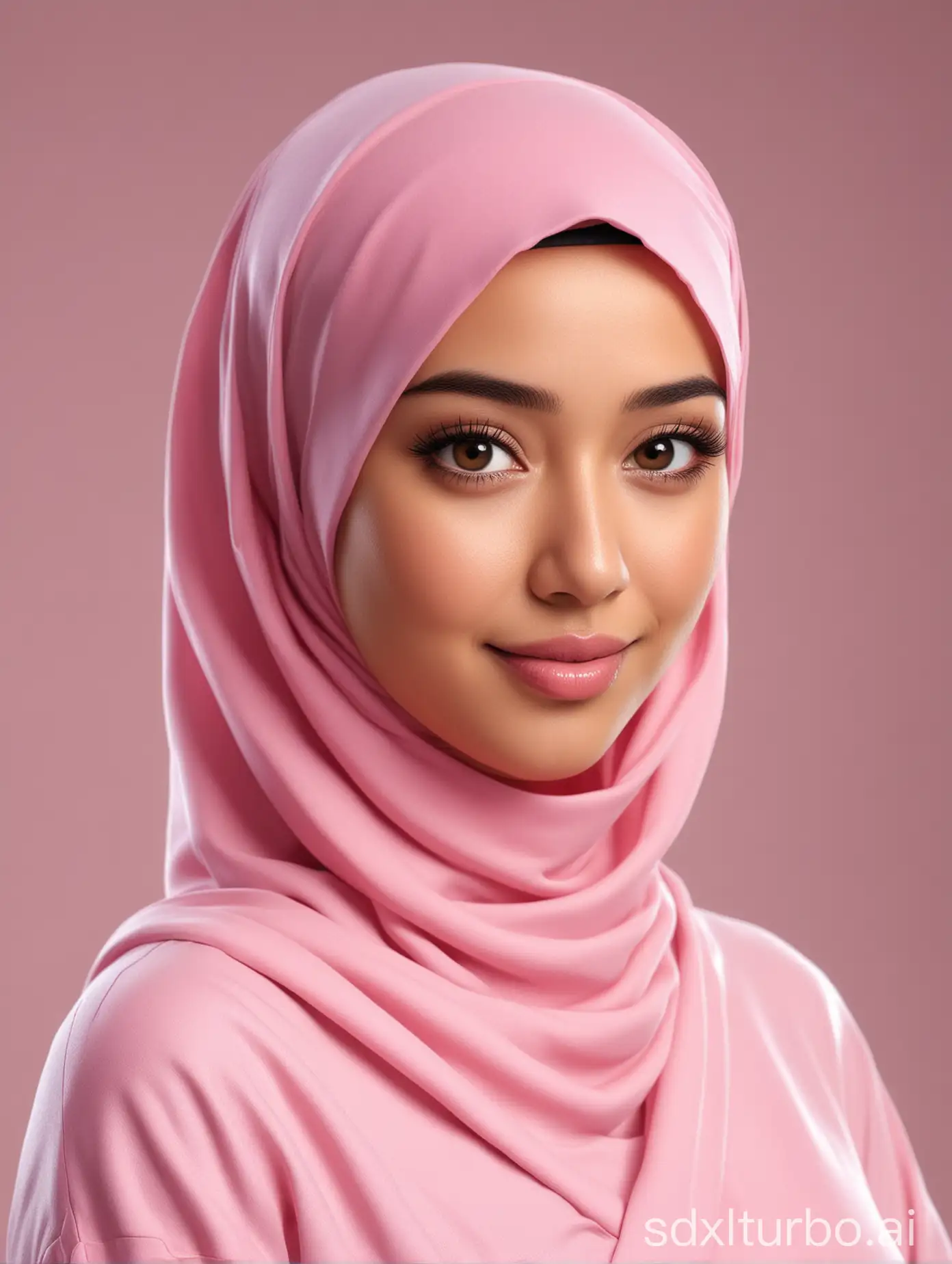 Indonesian-Woman-in-Pink-Hijab-Elegant-Portrait-with-Soft-Lighting