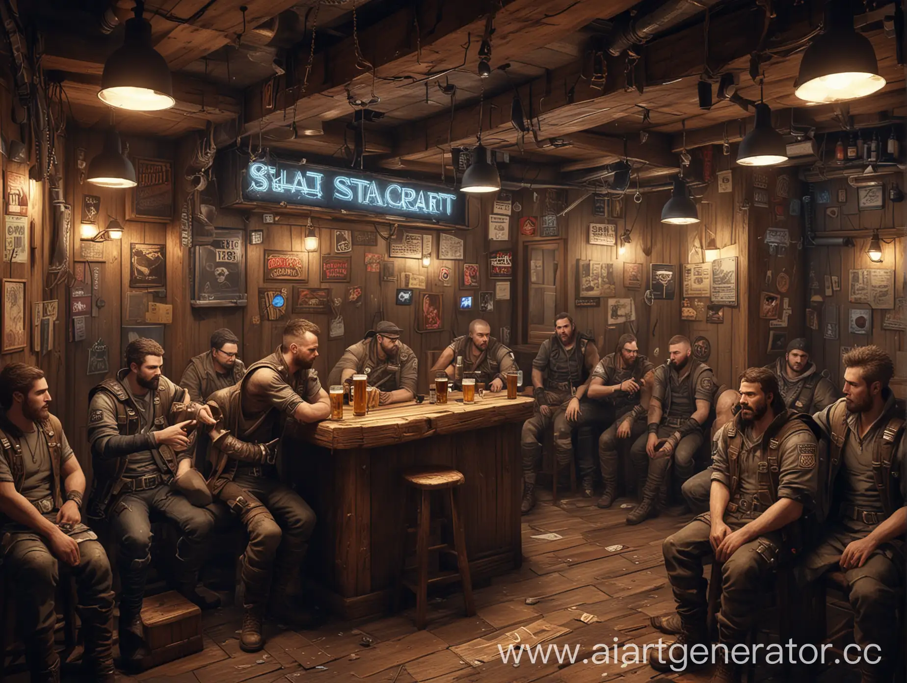 Проекту STALCRAFT исполняется 10 лет. Все происходит в кубическом мире ,где в баре дружно сидят и попивают пиво сталкеры и бандиты