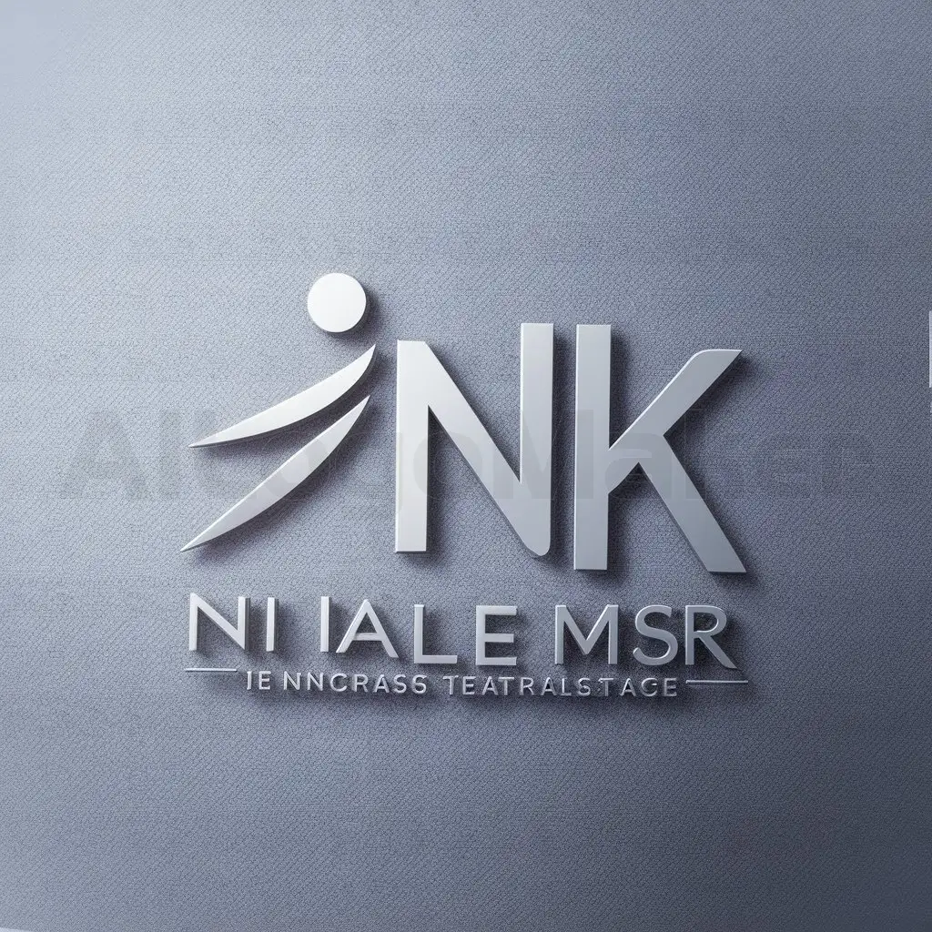 a logo design,with the text "NK", main symbol:human, portfolio,Minimalistic,be used in 0 industry,clear background