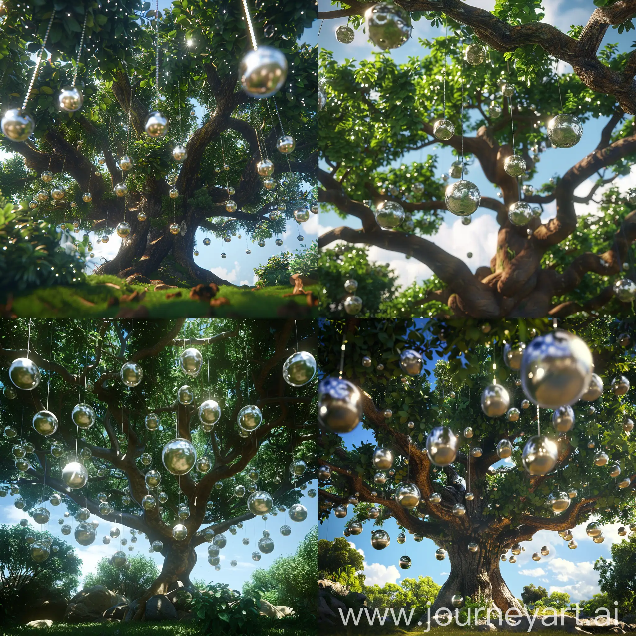 Garden-of-Eden-Tree-with-Silver-Apples-Heavenly-Realism-in-Lush-Paradise