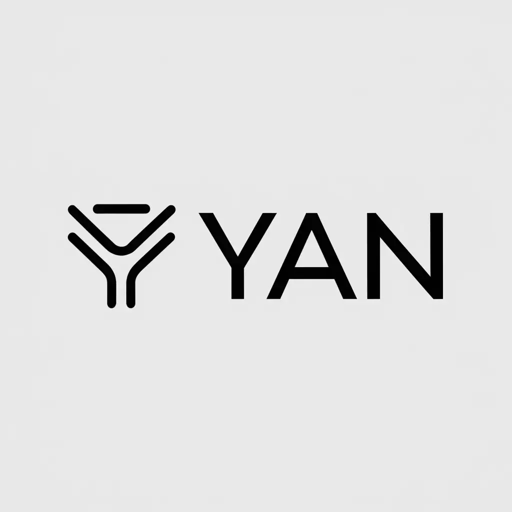 a logo design,with the text "YAN", main symbol:YAN,Minimalistic,be used in Technology industry,clear background