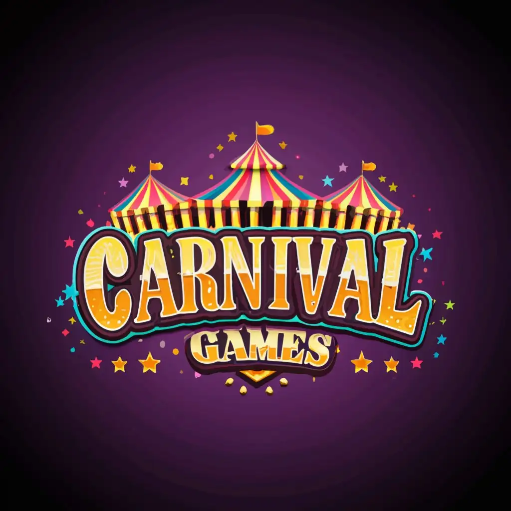 a logo design,with the text "CARNIVAL GAMES", main symbol:carnival,Moderate,be used in 0 industry,clear background
