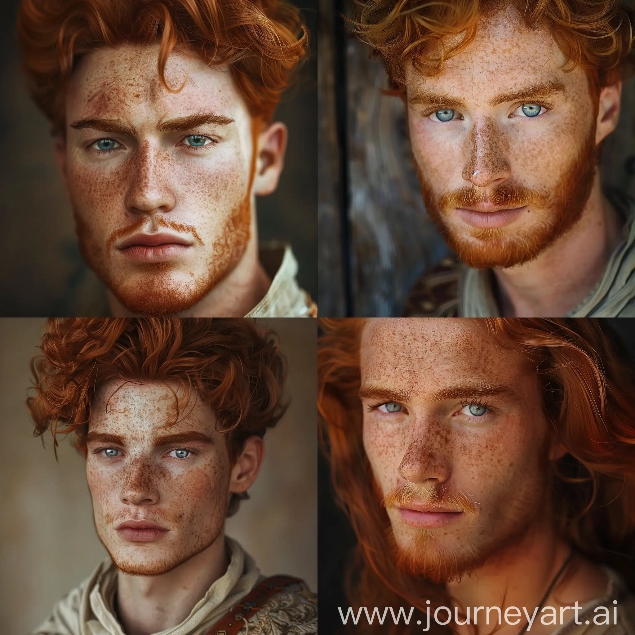 Young-Man-with-Red-Hair-in-Medieval-Setting