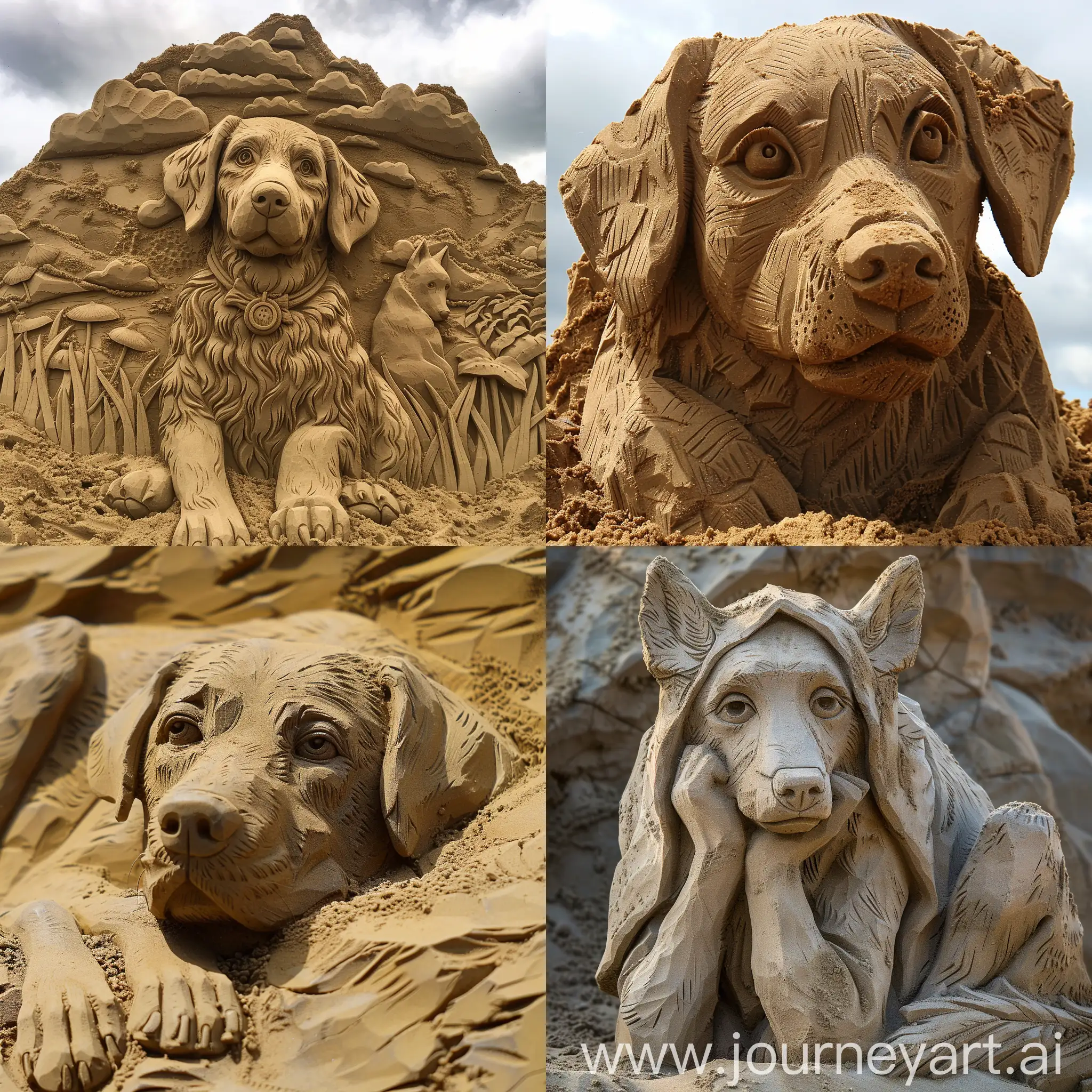 Society-and-Dog-Sand-Sculpture