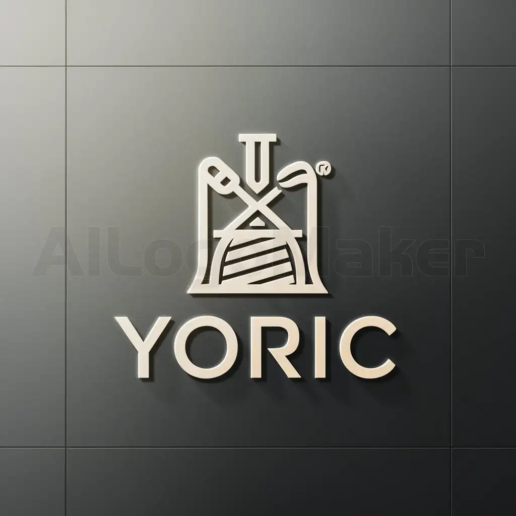 a logo design,with the text "YORIC", main symbol:Mill,Moderate,clear background