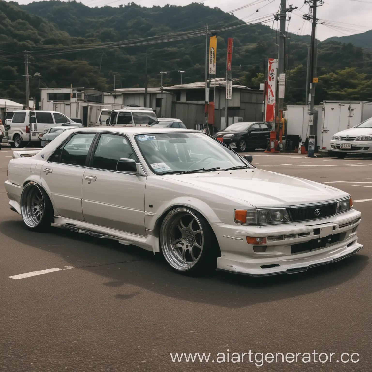 Vintage-Japan-90s-Aesthetic-Toyota-Mark-2-Drifting-Scene