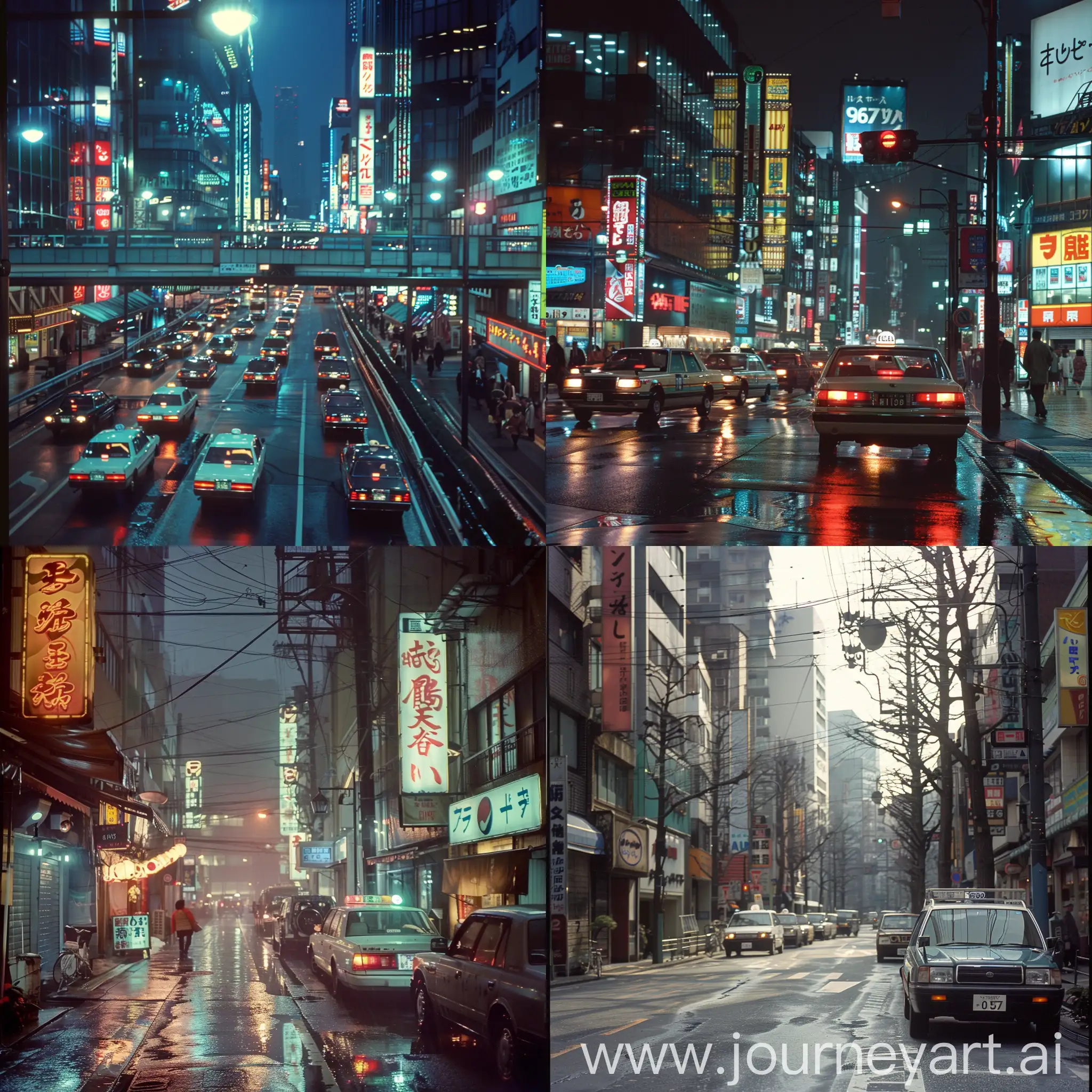 Tokyo-1985-Vintage-Street-Scene-with-Neon-Lights-and-Urban-Atmosphere