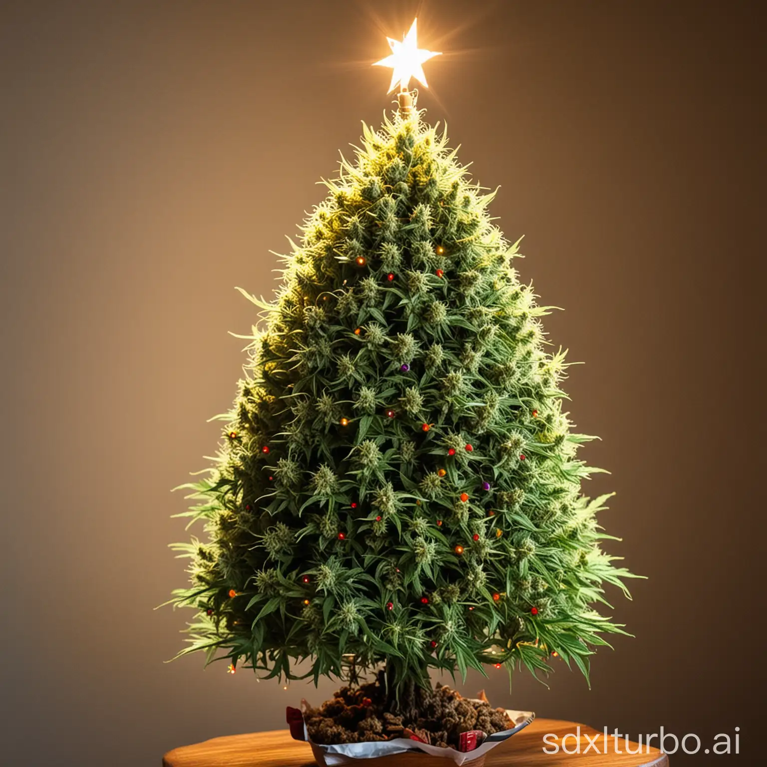 Cannabis Weihnachtsbaum 