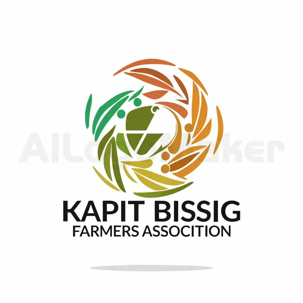 a logo design,with the text "KAPIT BISIG FARMERS ASSOCIATION", main symbol:KAPIT BISIG CIRCLE LOGO,Moderate,clear background