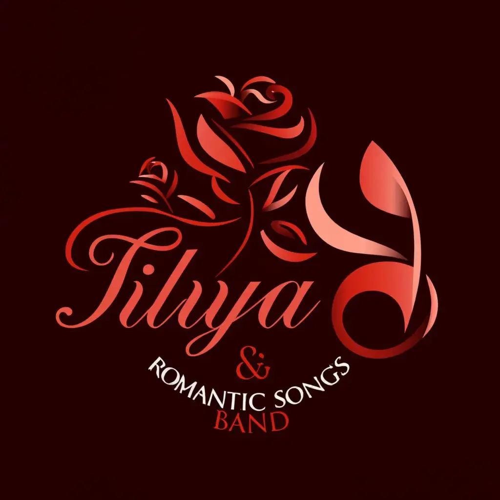 a logo design,with the text "Ilya Riger&Romantic Songs Band", main symbol:rose, rapira, tango dancing,Moderate,clear background