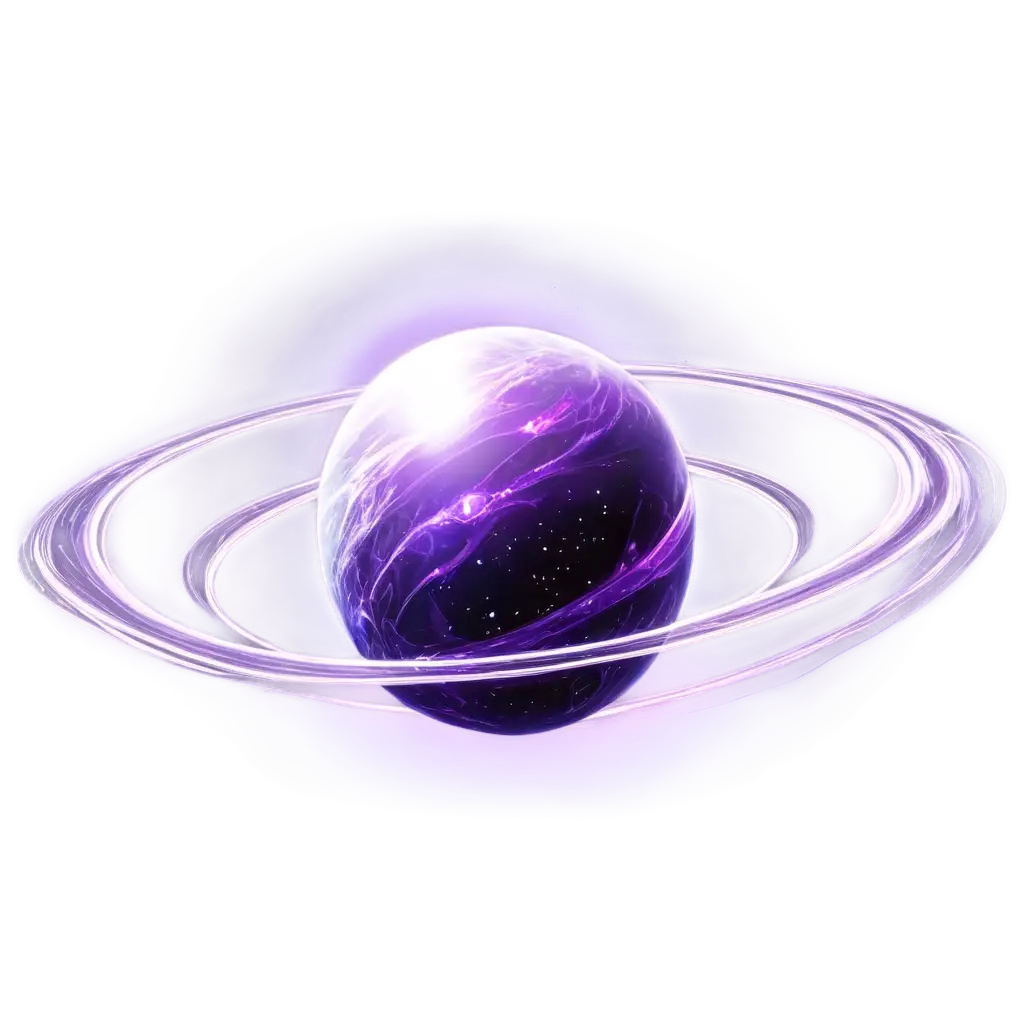 The image showcases a luminous, swirling sphere of energy, predominantly in shades of purple and white. The energy appears dynamic and vibrant, with intricate, glowing lines creating a sense of motion and power. The central core of the sphere is intensely bright, radiating light that seems to pulse outward. The surrounding darker background enhances the contrast, making the sphere appear even more vivid and otherworldly. This depiction evokes themes of cosmic phenomena, mystical energy, or magical forces, often seen in fantasy or science fiction contexts. The absence of any human elements makes the energy appear autonomous, adding to its mysterious and powerful allure.