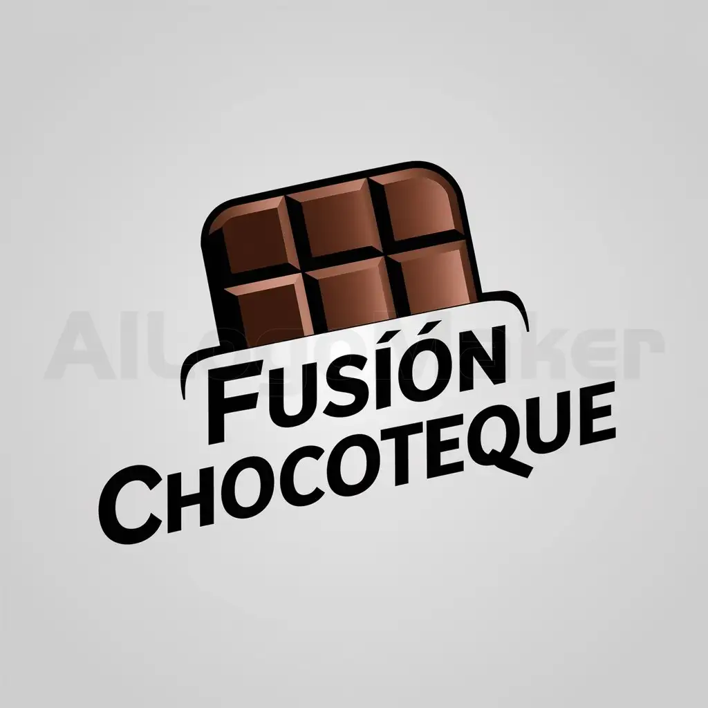 a logo design,with the text "FUSIÓN CHOCOTEQUE", main symbol:CHOCOLATE,Moderate,clear background