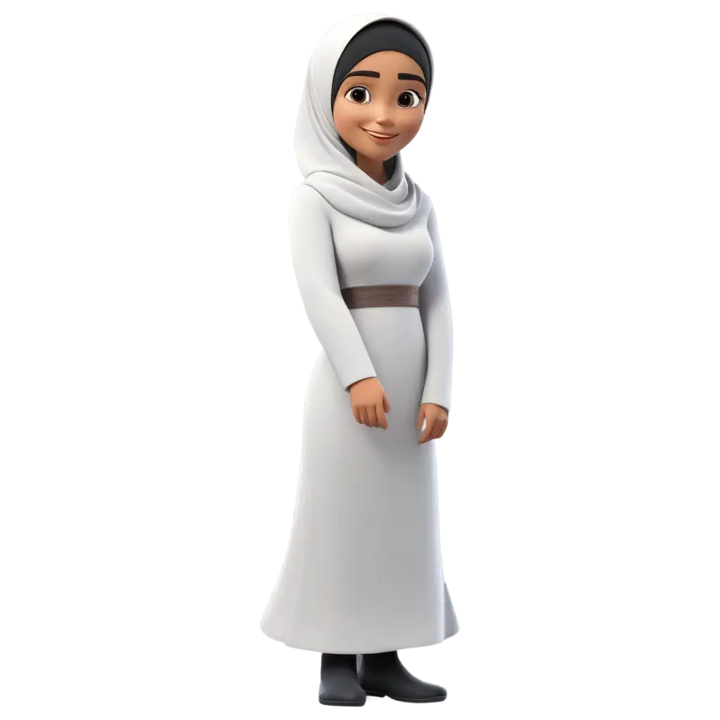 gambar animasi kartun muslim muslimah memakai baju ihram
