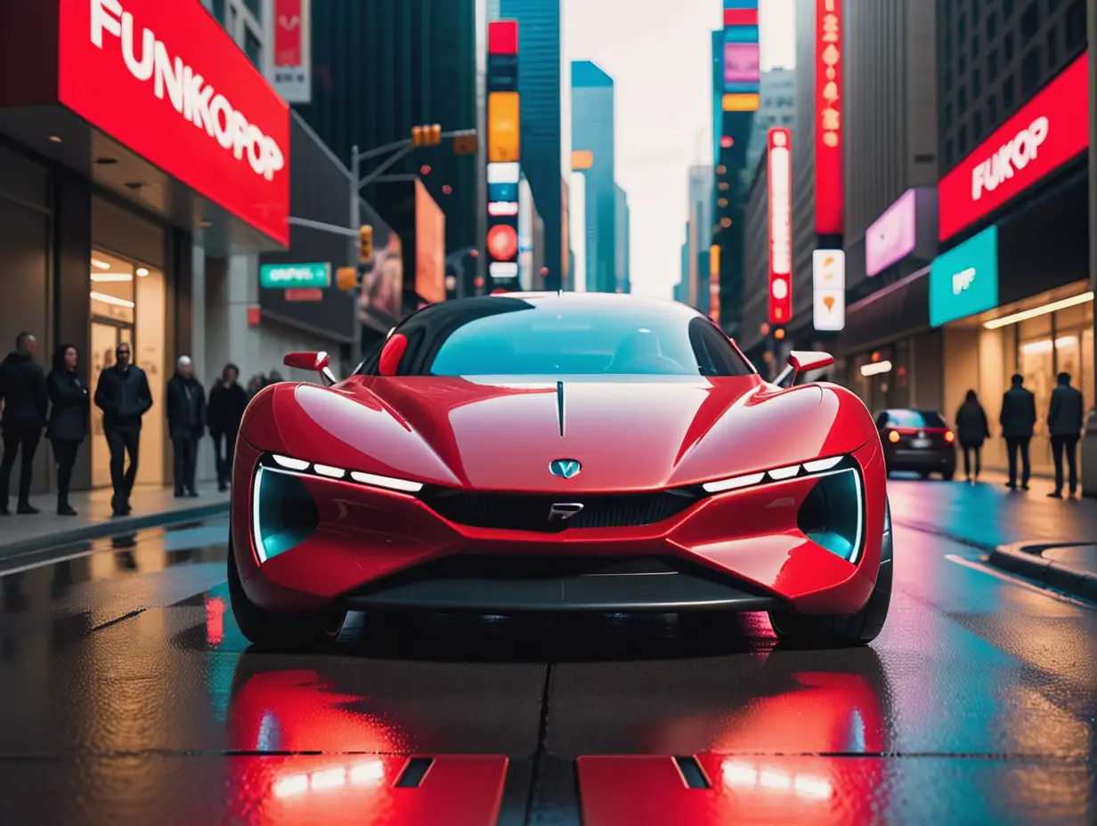 /IMAGINE PROMPT: Red Futuristic Car, FUNKOPOP