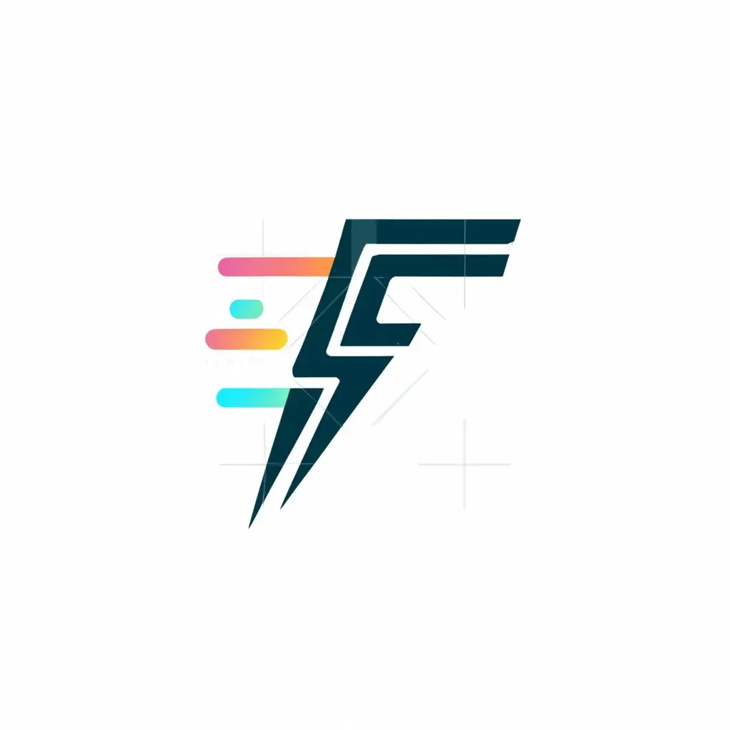 a logo design,with the text "the logo must be a lightning gaming style letter F", main symbol:Letter F,Minimalistic,be used in Technology industry,clear background