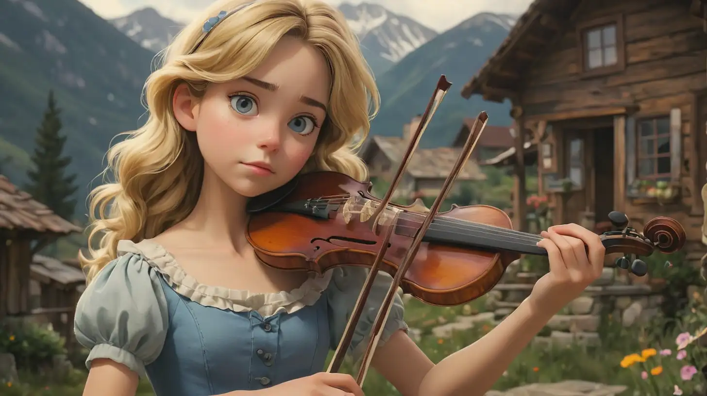 In a small town surrounded by picturesque mountains, there lived a girl named Alice. She was an avid music connoisseur and played the violin herself with incredible passion. Her melodies were so deep and soulful that people gathered from afar to hear their sound.