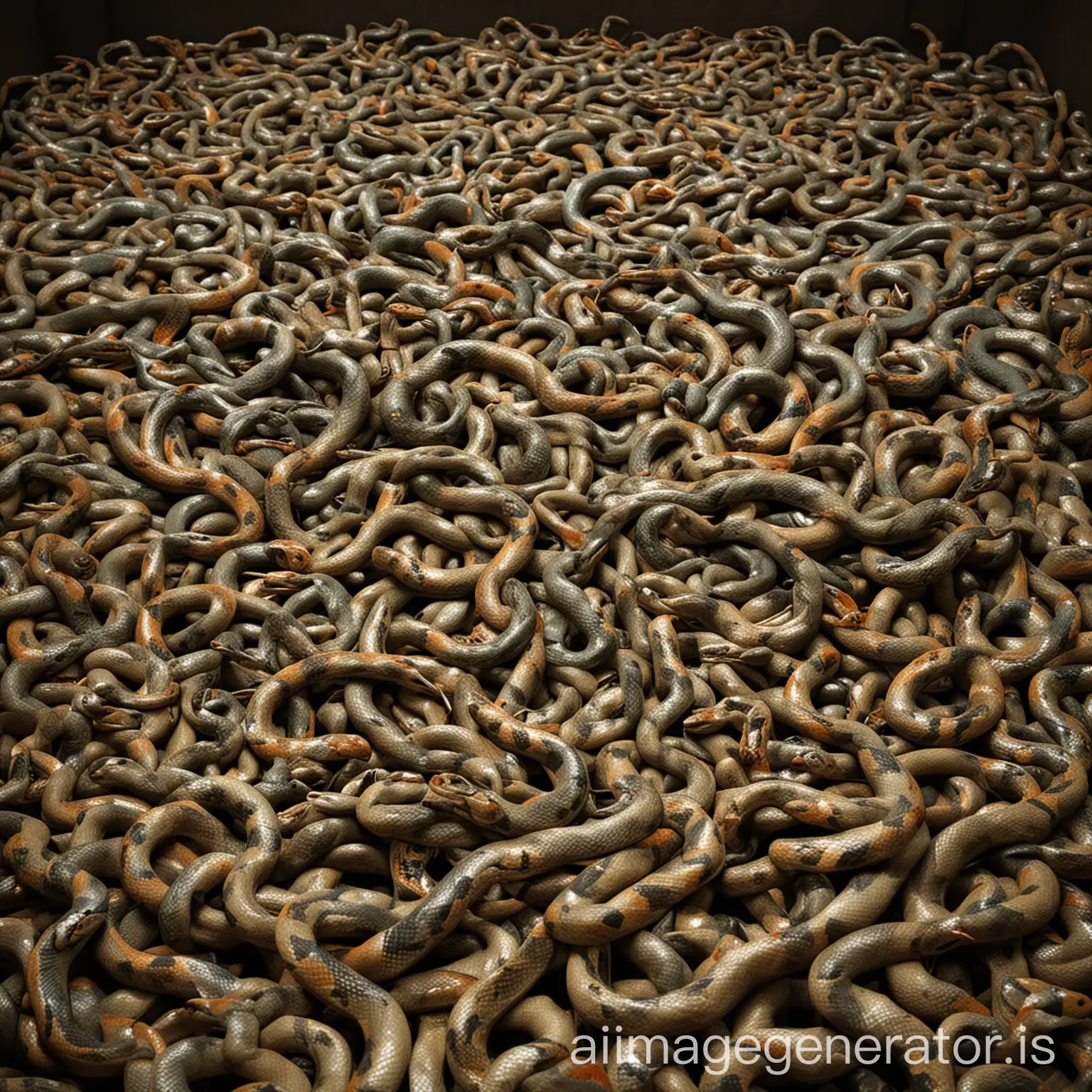 100 snakes trapped 3d pictures human