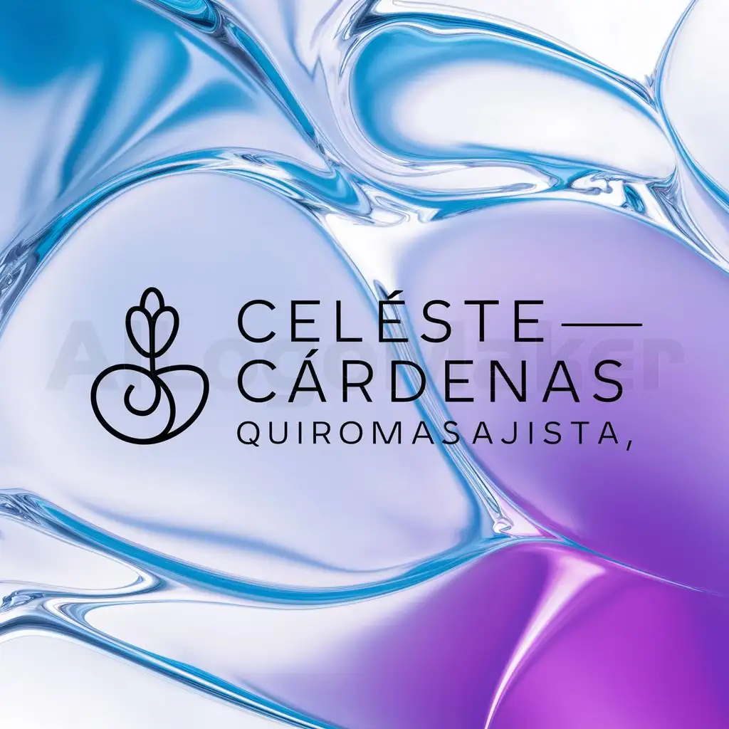 a logo design,with the text "Celeste Cárdenas Quiromasajista", main symbol:Namaste,complex,clear background