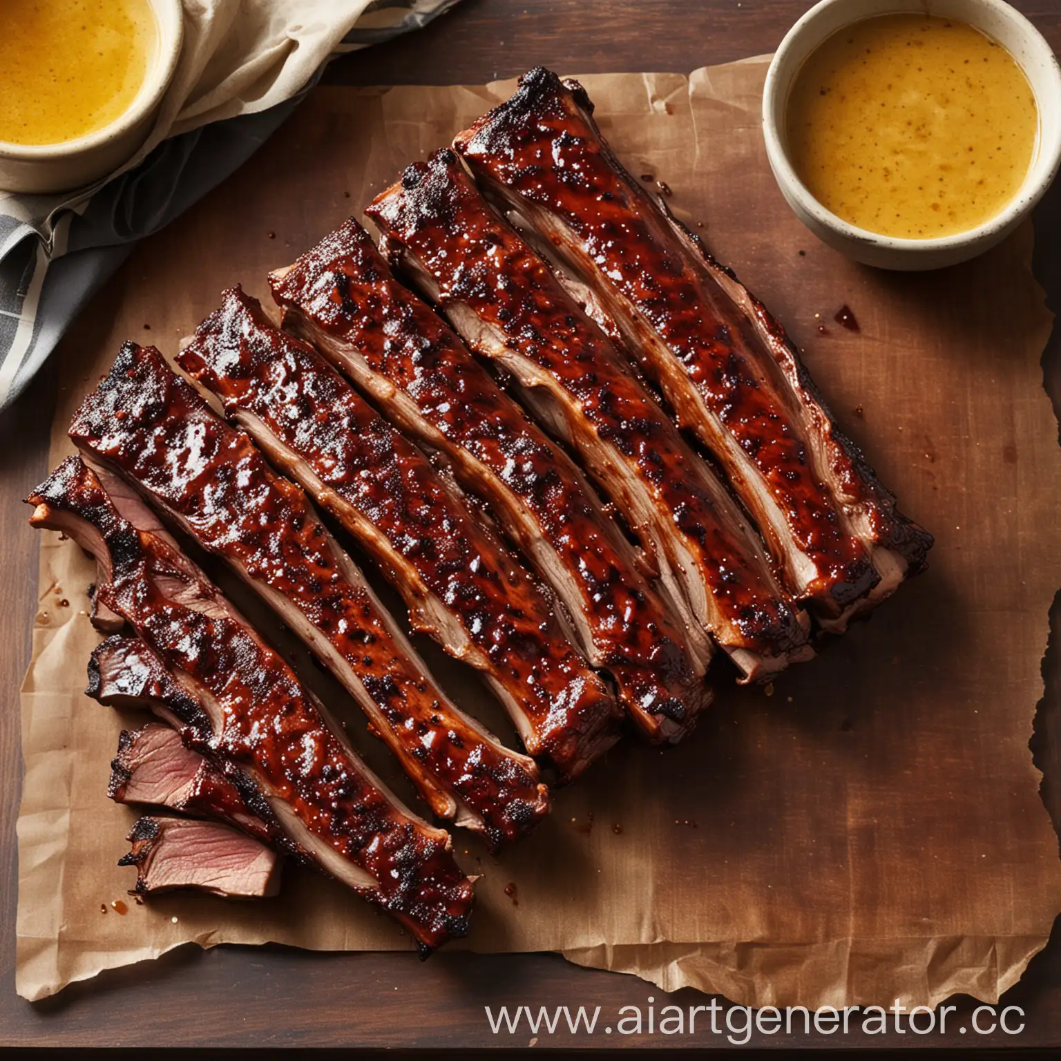 Delicious-Smoked-Pork-Ribs-with-HoneyMustard-Glaze