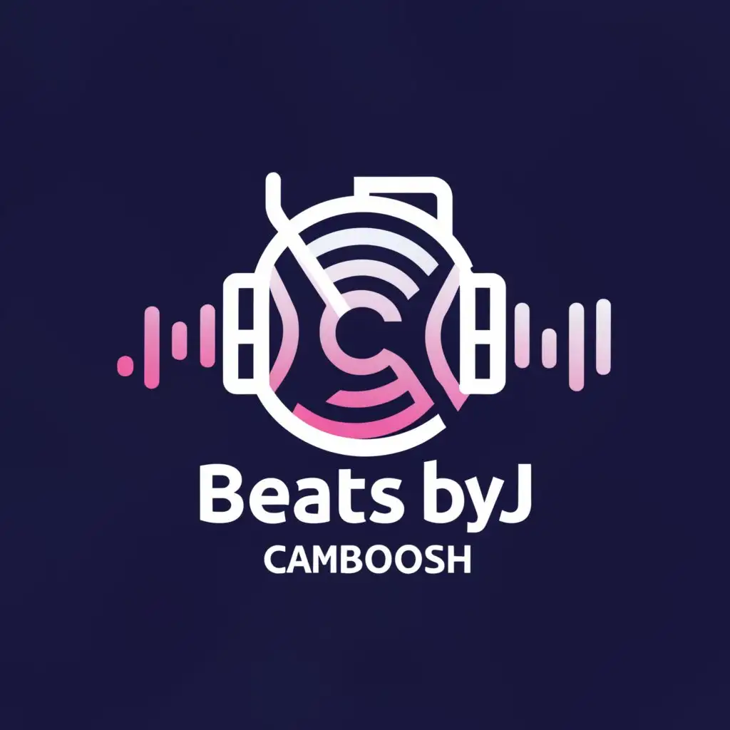 a logo design,with the text "Beats by Cambolsh", main symbol:music dj,Minimalistic,be used in Entertainment industry,clear background