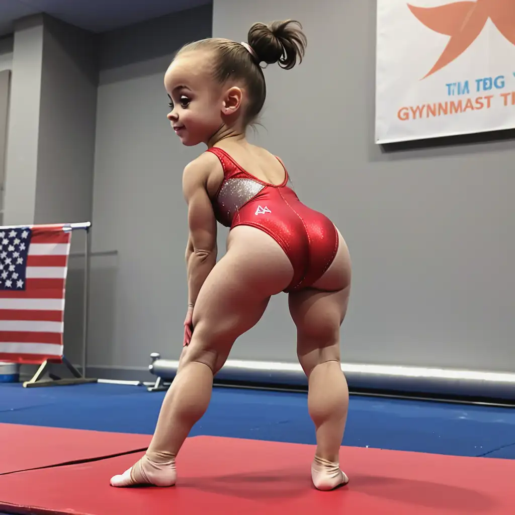 Tiny big butt gymnast
