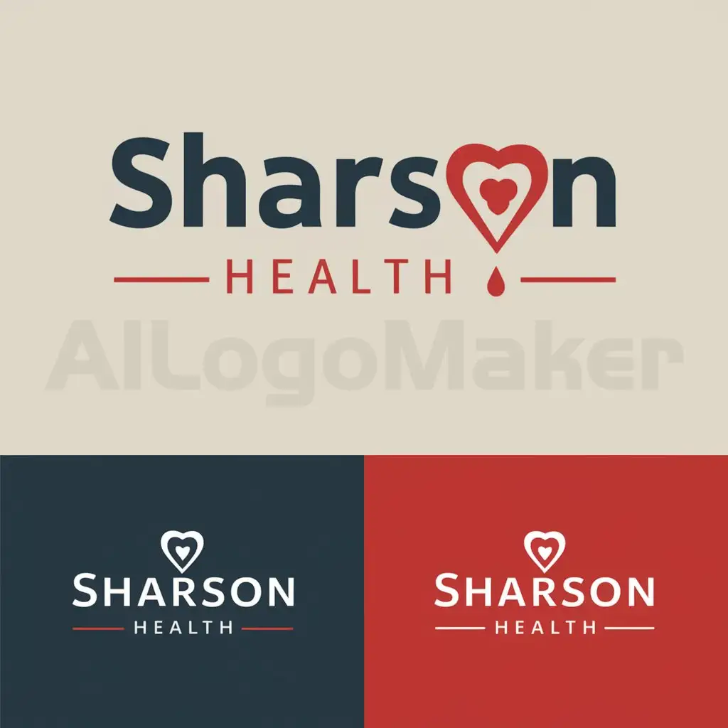 a logo design,with the text "Sharson", main symbol:We are looking for a unique logo design for our Healthcare Solution company. The company provides hemodialysis services as well as medical supplies to the market. Sharson Health is the first of many companies that we are starting so the focus off the logo should be on Sharson as we intend to offer other service companies. For example, Sharson Financial, Sharson Investments etcnLogo TextnSharsonnLogo styles of interestnPictorial/Combination LogonA real-world object (optional text),Moderate,clear background