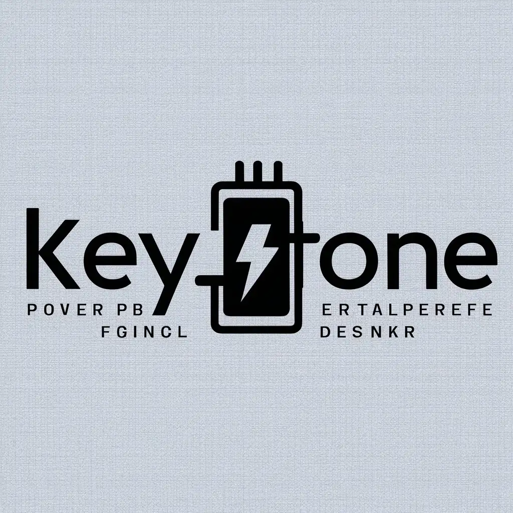 a logo design,with the text "Keystone", main symbol:power bank,Moderate,be used in number digital industry,clear background