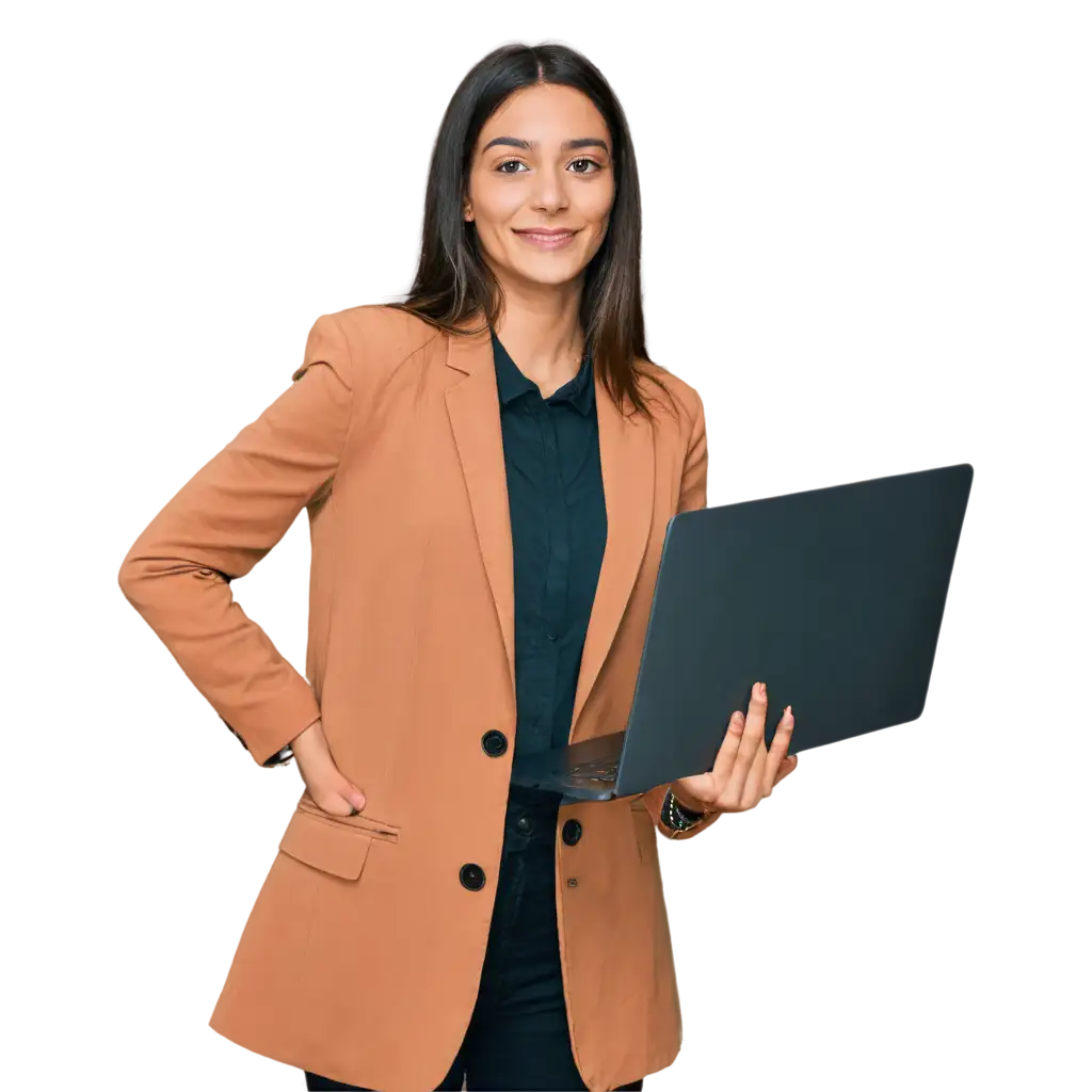 Professional-PNG-Image-of-Female-Employee-Holding-Closed-Laptop-Enhancing-Online-Presence-and-Engagement