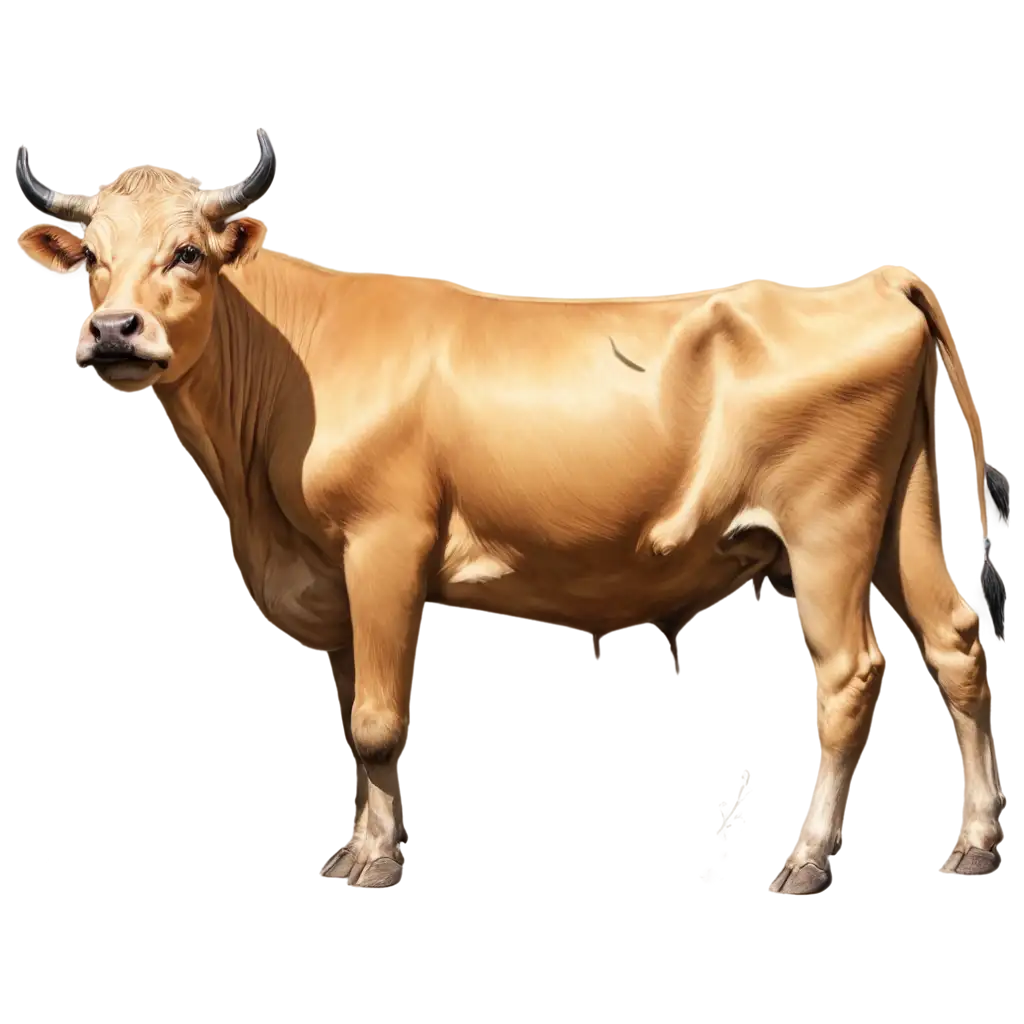 HighQuality-PNG-Image-Realistic-Photo-of-a-Healthy-and-Fat-Yellow-Javanese-Cow