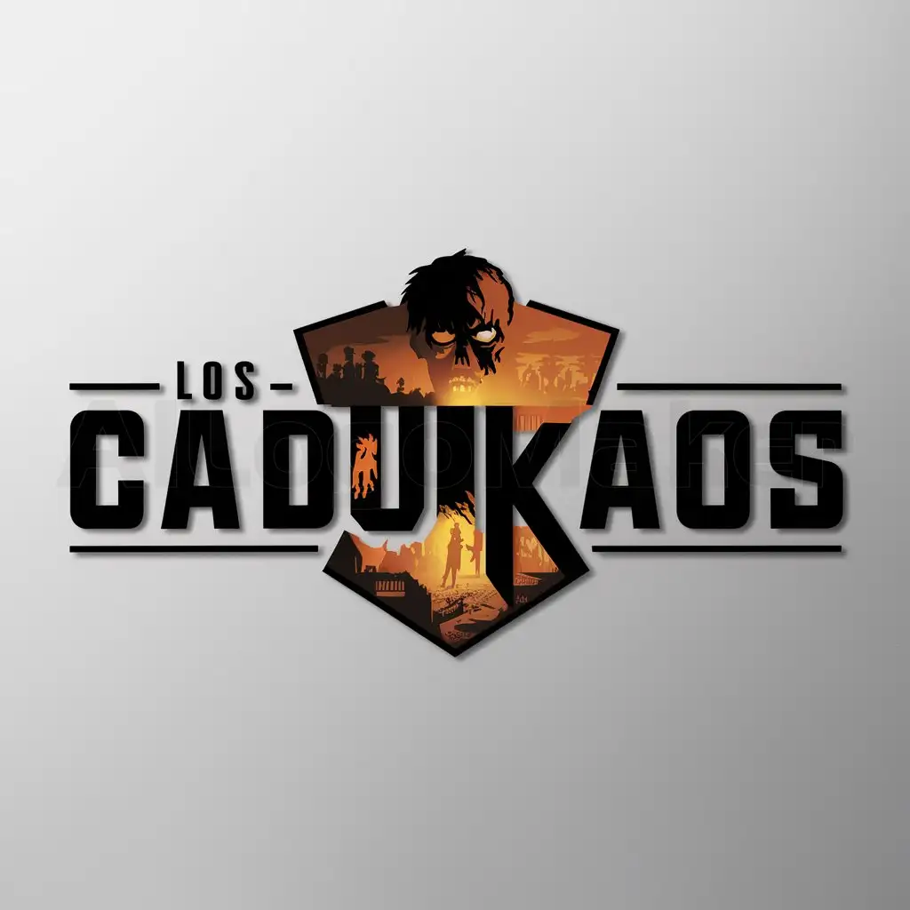 LOGO-Design-For-Los-CaduKaos-PostApocalyptic-Theme-with-DayZ-and-Zombie-Elements