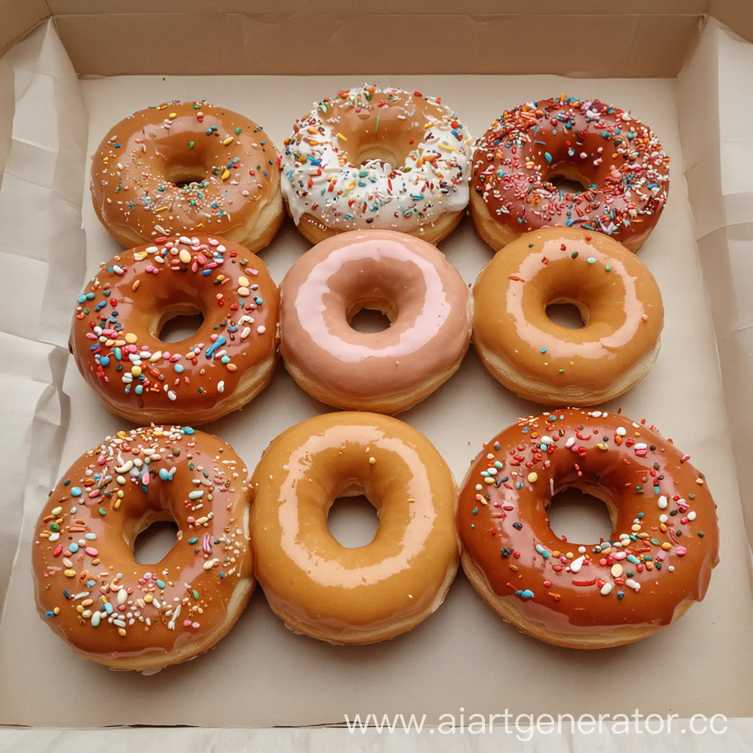 Colorful-Donuts-on-Bakery-Display-Stand-Delicious-Assortment-of-Sweet-Treats
