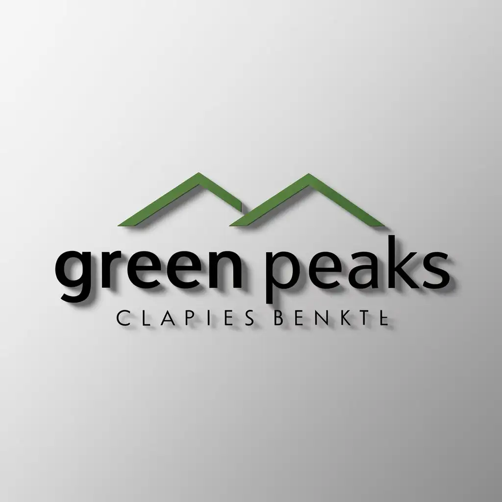 LOGO-Design-For-Green-Peaks-Minimalistic-Peaks-on-a-Clear-Background