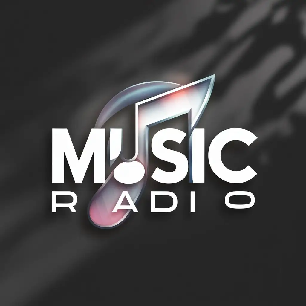 a logo design,with the text "music radio", main symbol:music,Moderate,clear background