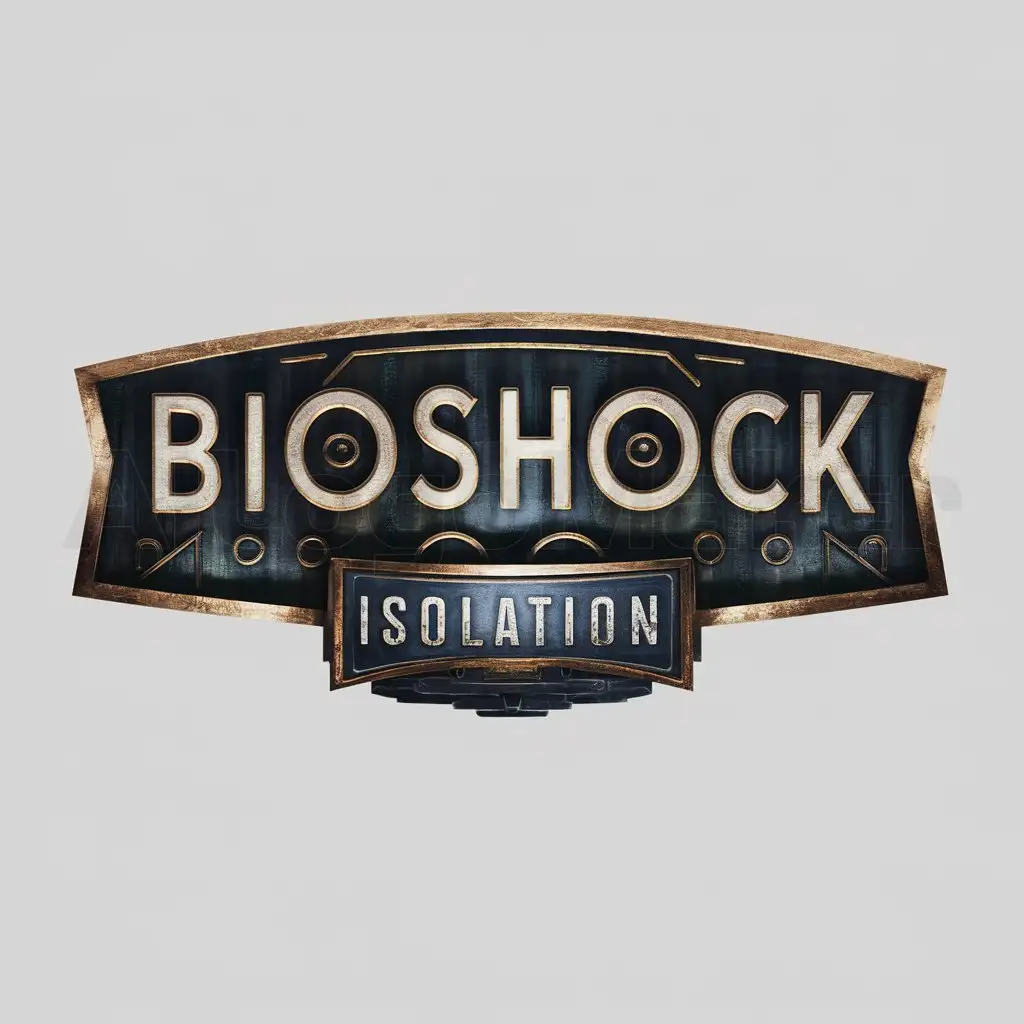 a logo design,with the text "BIOSHOCKnISOLATION", main symbol:Logotype in the style of games bioshock,complex,be used in Technology industry,clear background