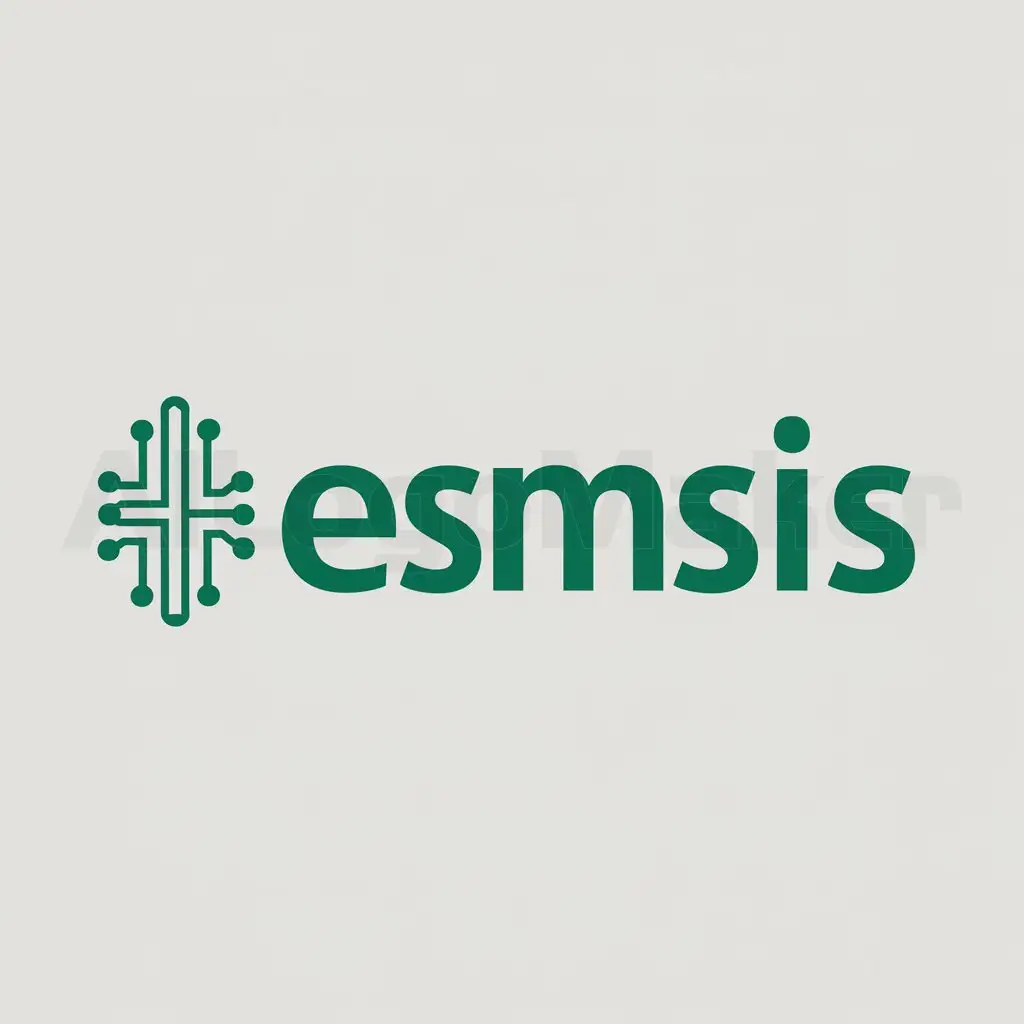 a logo design,with the text "ESMSIS with green", main symbol:ESMSIS,Moderate,be used in Technology industry,clear background