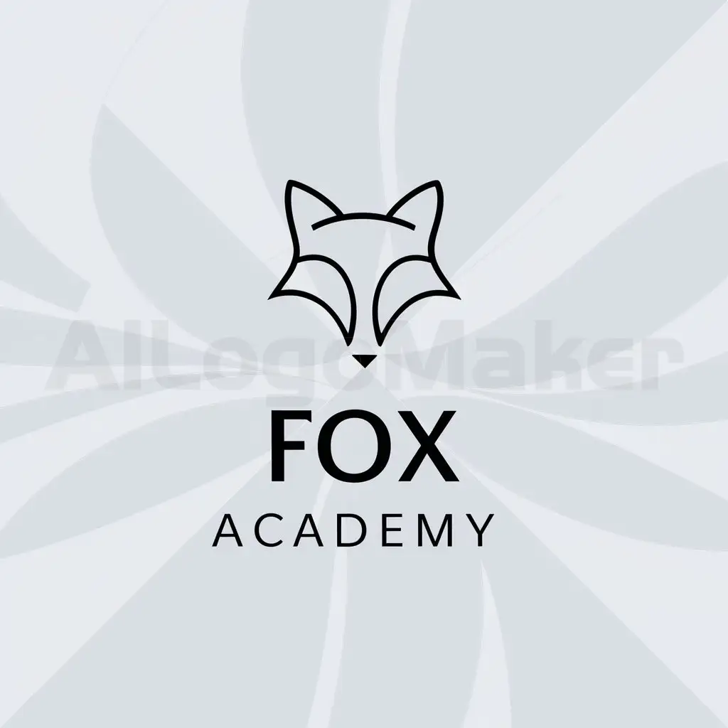 a logo design,with the text "FOX Academy", main symbol:fox,Minimalistic,be used in Education industry,clear background