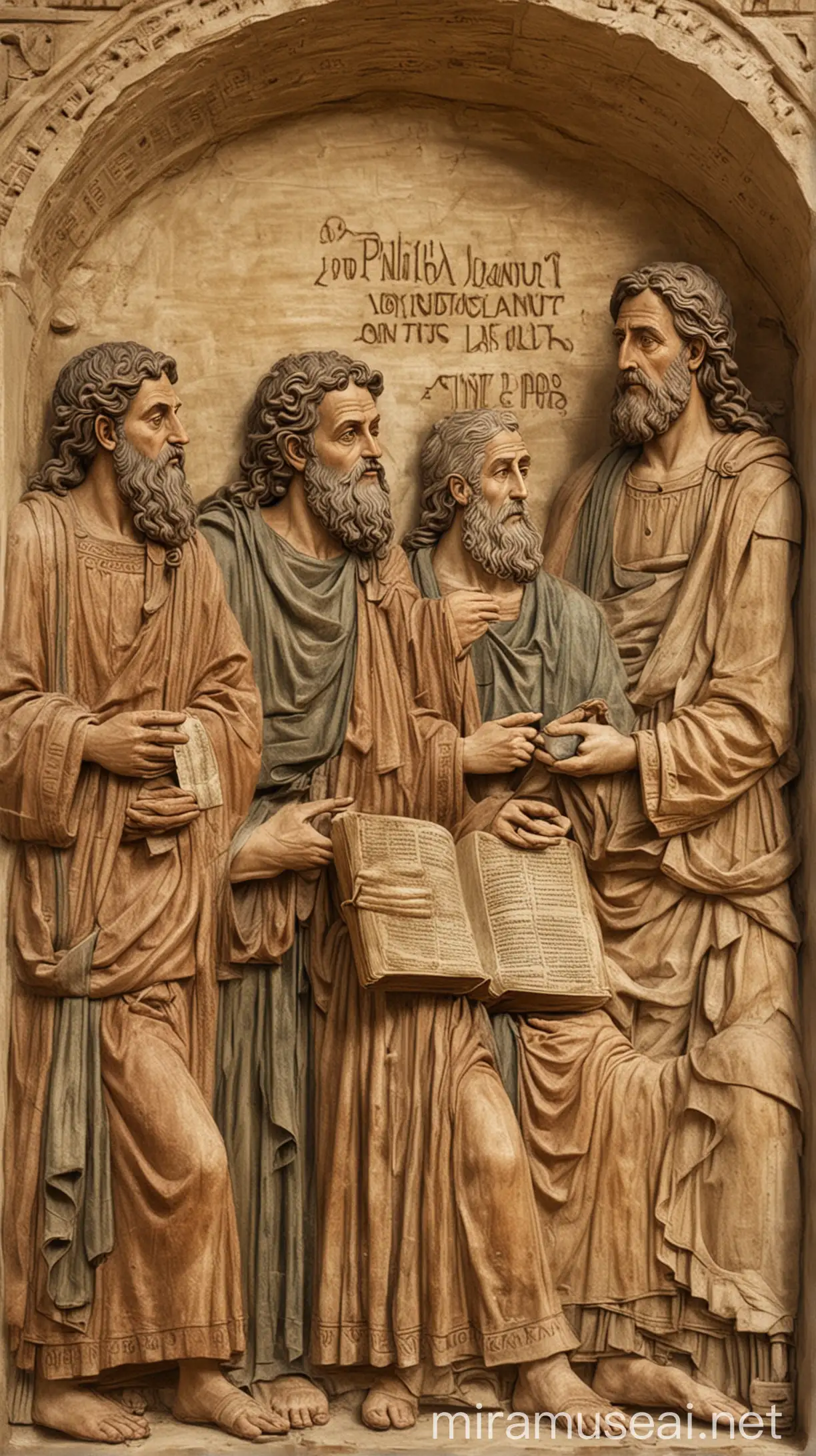 Ancient Bible Scholars Studying Texts in the Ancient World