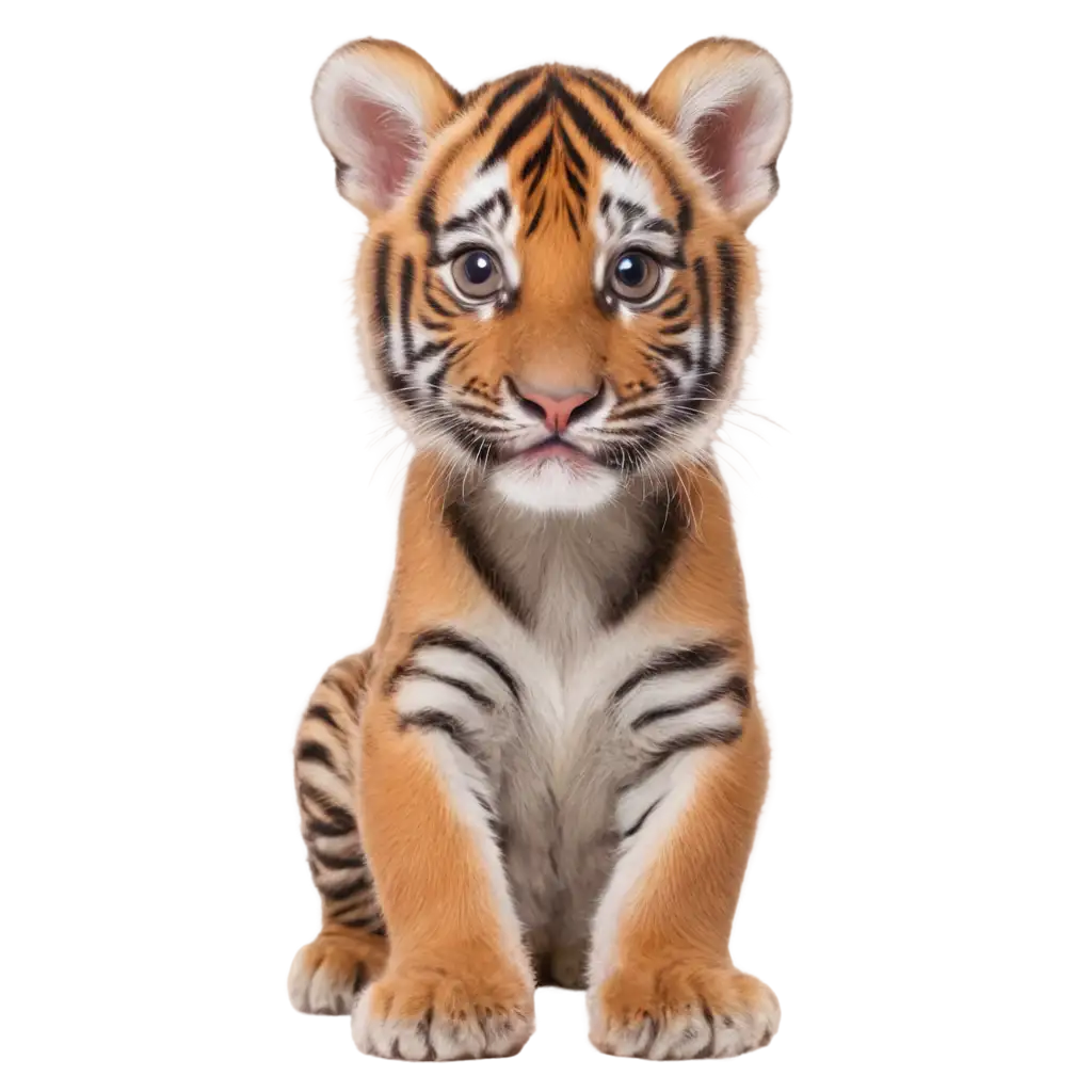 Adorable-Tiger-Cub-with-Wide-Eyes-and-Curious-Expression-HighQuality-PNG-Image