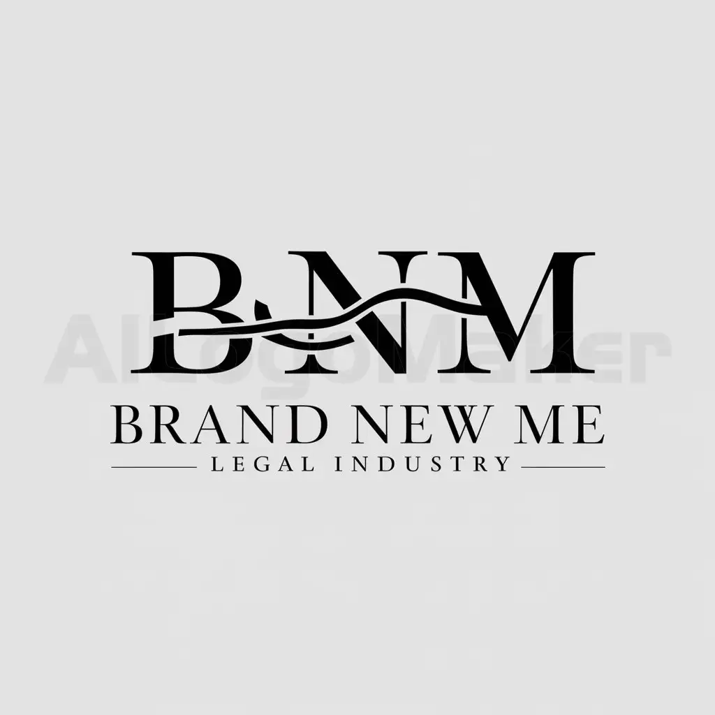 a logo design,with the text "Brand new me", main symbol:Letters BNM,Moderate,be used in Legal industry,clear background